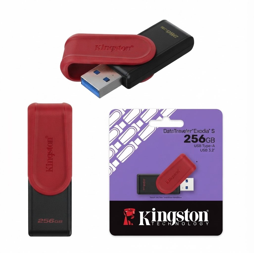 MEMORIA USB 128GB DATATRAVERLER EXODIA, 3.2 ROJO