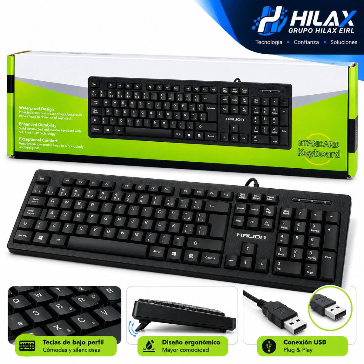 TECLADO HALION HA-K390 USB
