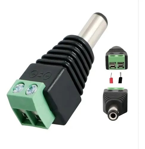 CONECTOR DC PARA CAMARA MACHO CCTV
