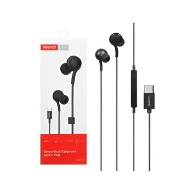 AUDIFONO TIPO C TRANYOO T-R18C NEGRO
