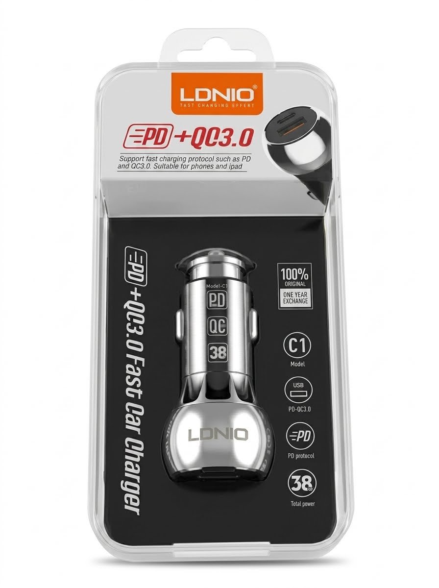 CARGADOR AUTO LDNIO TIPO C MOD C1