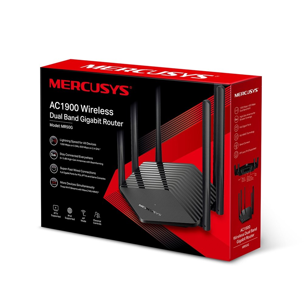 ROUTER MERCUSYS AC1900 MR50G DUAL BAND GIGABIT