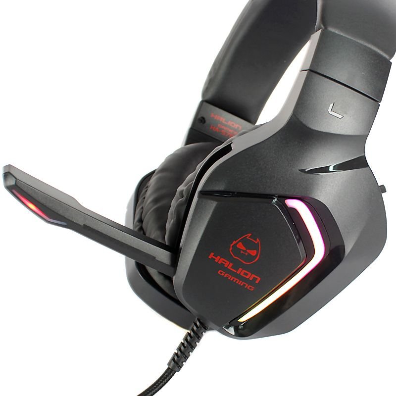 AURICULAR GAMER HALION HA-S7 LED ROJO
