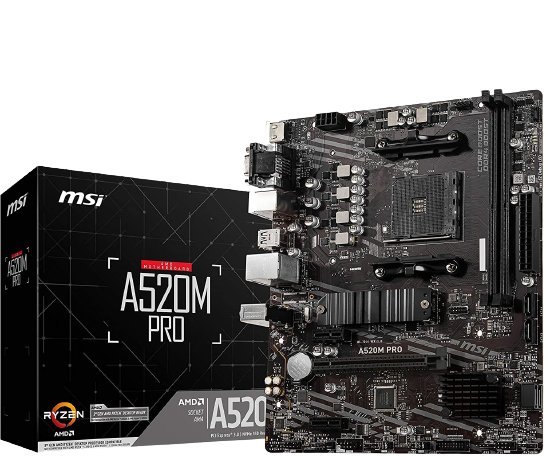 PLACA MADRE MSI A520M-A PRO 2 DDR4 64GB 4400MHZ HDMI