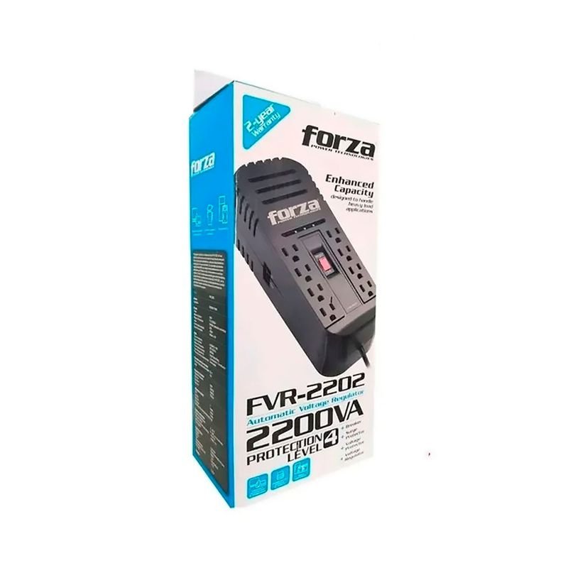ESTABILIZADOR FVR-2202 FORZA 2200VA 8T