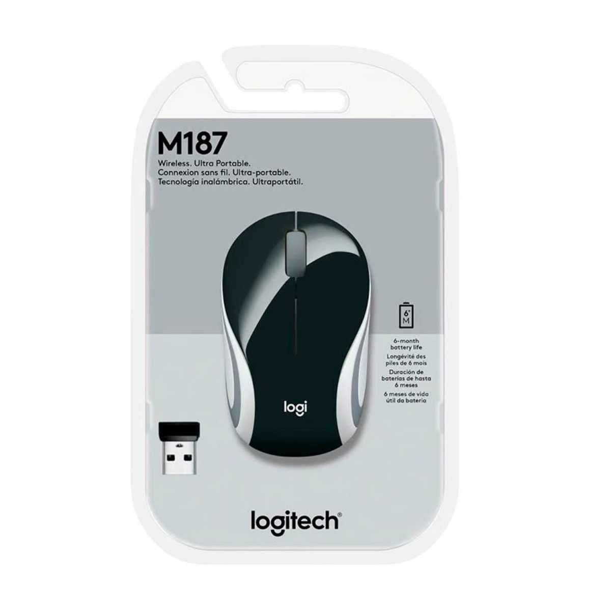 MOUSE INALAMBRICO LOGITECH M187 NEGRO