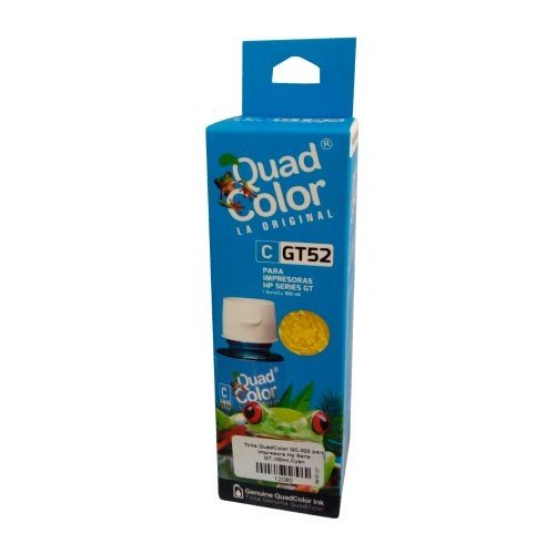 TINTA QUADCOLOR QC-322 PARA HP GT52 CYAN 100 ML BLISTER