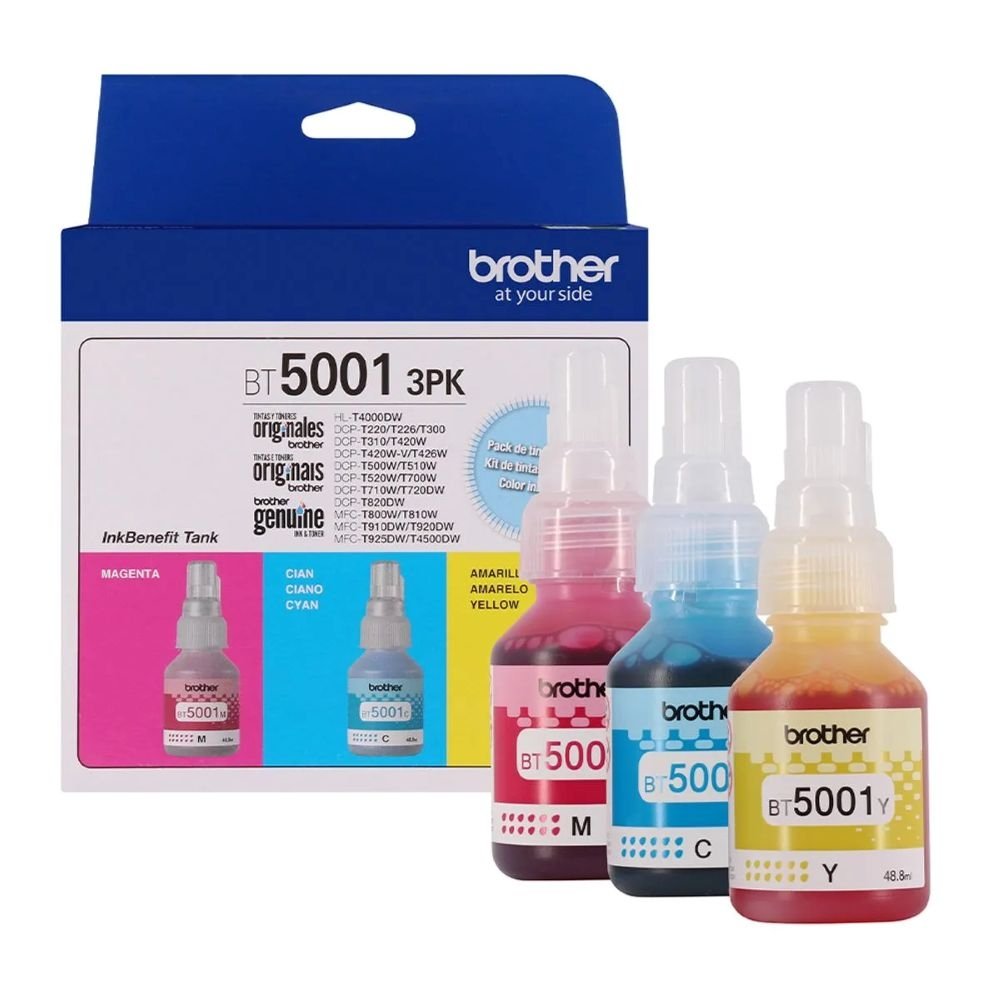 PACK TINTA BROTHER BT5001 TRIPACK