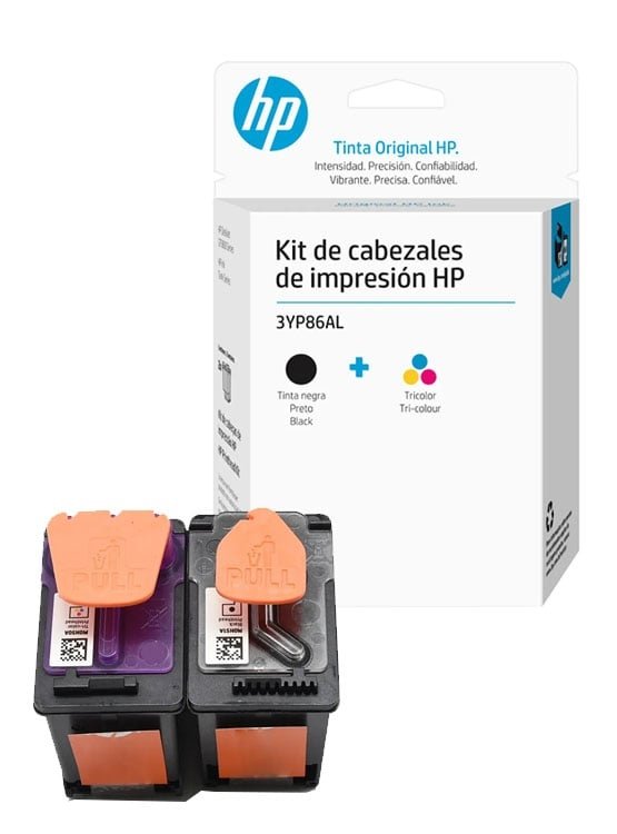 KIT CABEZAL HP 3YP86AL NEGRO + TRICOLOR
