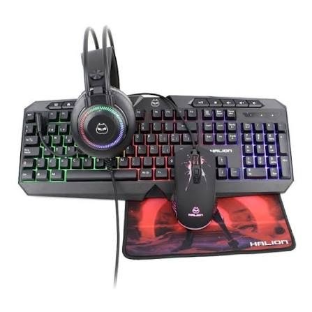 COMBO GAMER 4 EN 1 MACK HA-875C RGB HALION