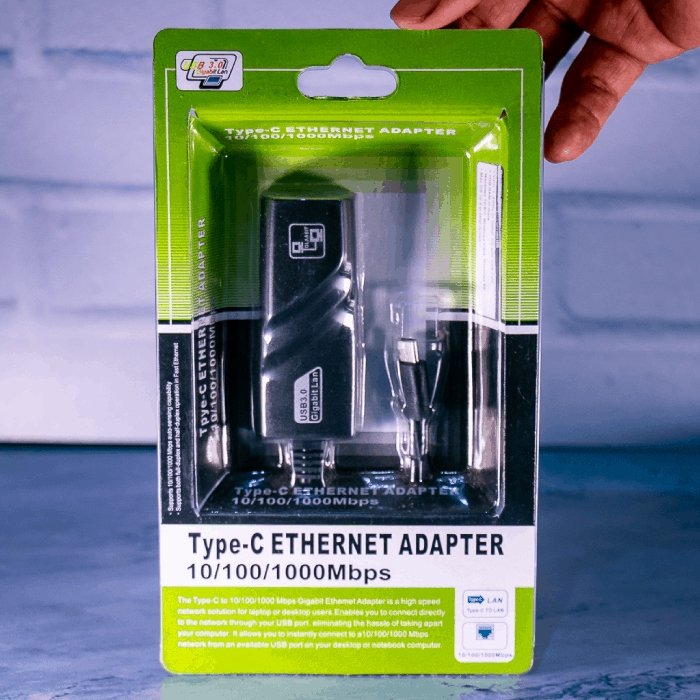 ADAPTADOR DE RED TIPO C A LAN , USB 3.0 10/100/1000 / CAJA VERDE KNT-1091