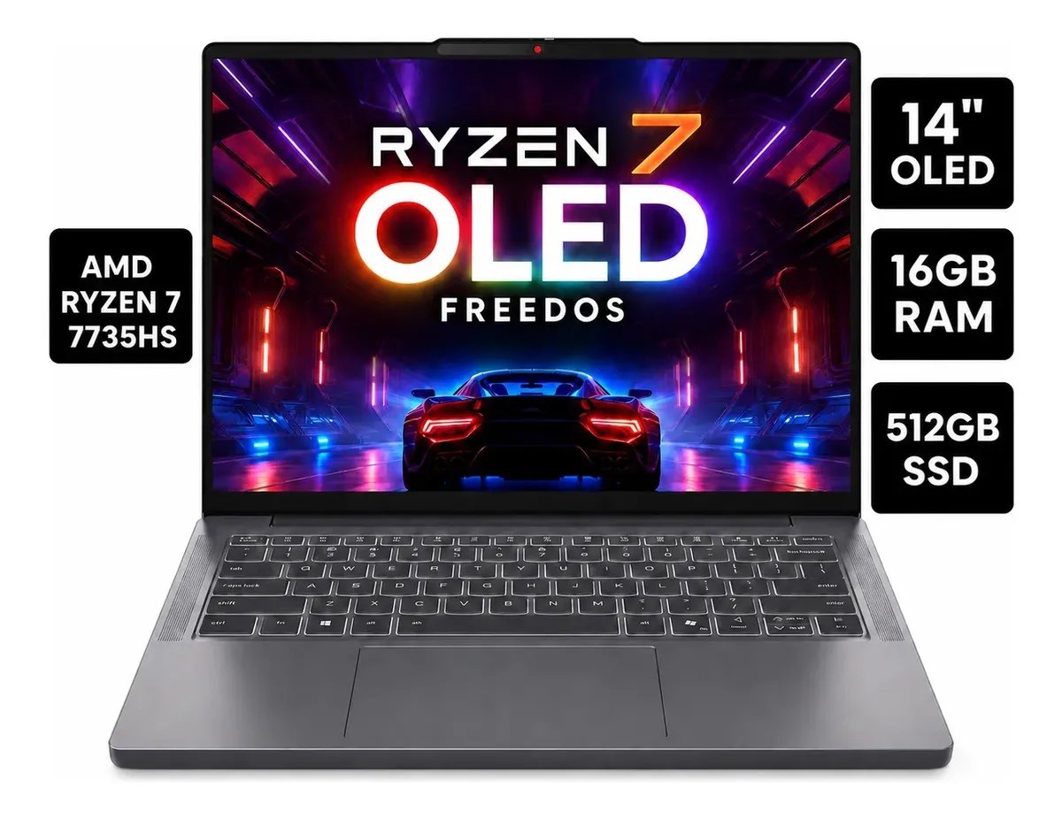 NOTEBOOK LENOVO IDEAPAD SLIM 3, 14" OLED , AMD RYZEN 7 7735HS, 16GB DDR5, 512GB SSD en HILAX.PE — Camaná, Arequipa