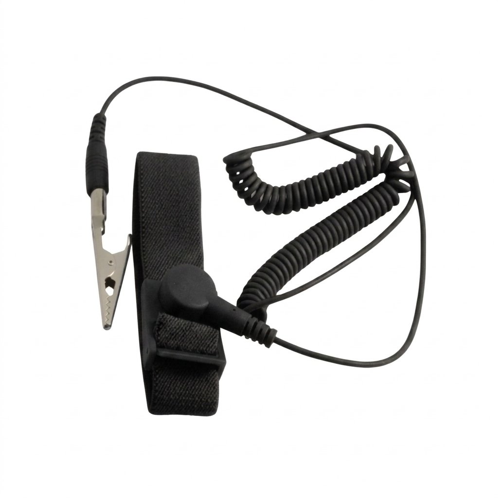 PULSERA ANTIESTATICA CON CABLE NEGRO YUHJD